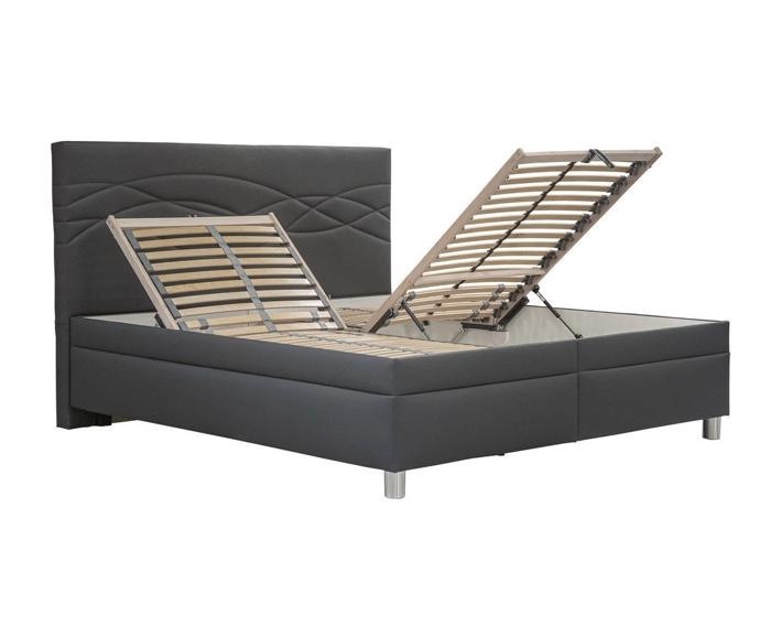 Fotogalerie Blanář - čalouněná postel Luna 180x200 - antracitová