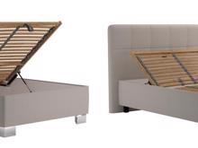 Fotogalerie Blanář - čalouněná postel Kelly s matrací 90x200 - šedá