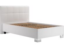 Fotogalerie Blanář – čalouněná postel Kelly s matrací 120×200 z umělé kůže (koženka) - bílá