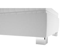 Fotogalerie Blanář – čalouněná postel Kelly s matrací 120×200 z umělé kůže (koženka) - bílá