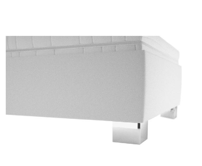 Fotogalerie Blanář – čalouněná postel Kelly s matrací 120×200 z umělé kůže (koženka) - bílá