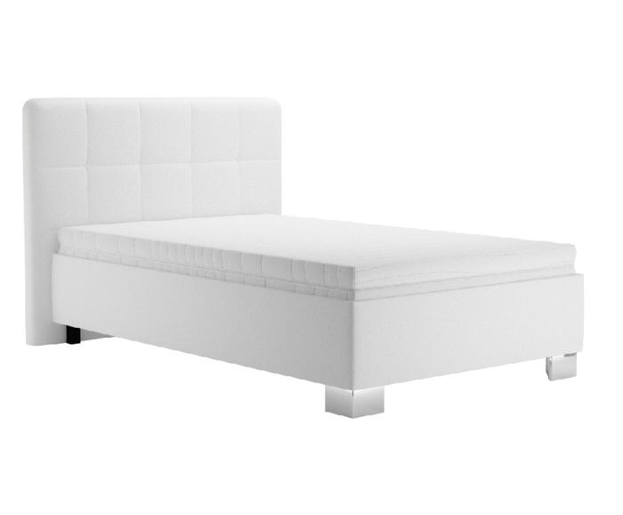 Fotogalerie Blanář – moderní čalouněná postel Kelly 120×200 z umělé kůže (koženka) - bílá