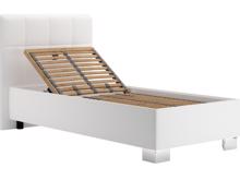 Fotogalerie Blanář – moderní čalouněná postel Kelly 90×200 z umělé kůže (koženka) - bílá