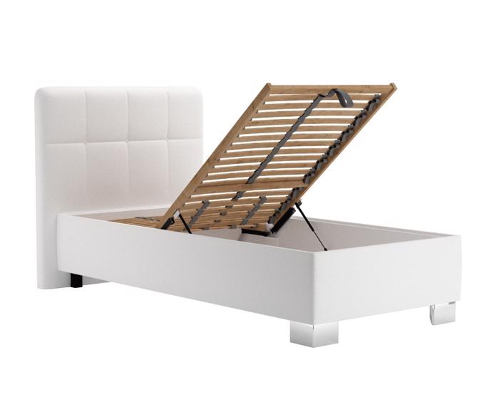 Fotogalerie Blanář – moderní čalouněná postel Kelly 90×200 z umělé kůže (koženka) - bílá