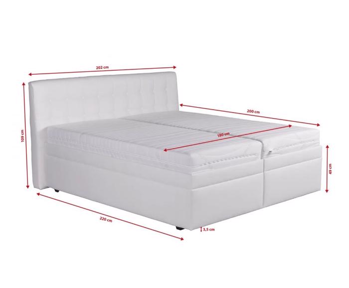 Ilustrační fotografie - postel Moon s matrací - rozměry