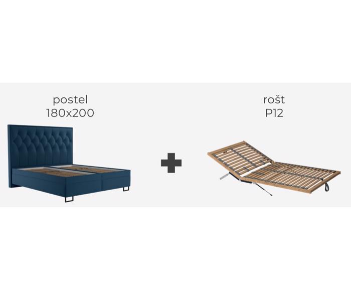 Fotogalerie Blanář - luxusní čalouněná postel Kerstin 180x200 - výběr barvy
