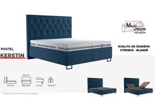 Blanář - luxusní čalouněná postel Kerstin 180x200 - výběr barvy