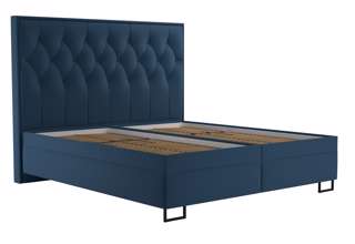Blanář - luxusní postel Kerstin 180x200 - tmavě modrý samet