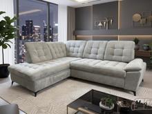 Fotogalerie Rohová sedačka Lena L Lux Levá – šedá, rozkládací s úložným prostorem