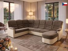 Fotogalerie Velká rohová sedací souprava Agáta ve tvaru U s relaxačním prvkem - výběr barvy