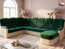 Fotogalerie Velká rohová sedací souprava Agáta ve tvaru U s relaxačním prvkem - výběr barvy