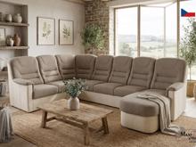 Fotogalerie Velká rohová sedací souprava Agáta ve tvaru U s relaxačním prvkem - výběr barvy