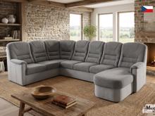 Fotogalerie Velká rohová sedací souprava Agáta ve tvaru U s relaxačním prvkem - výběr barvy