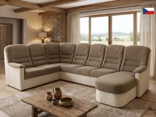 Fotogalerie Velká rohová sedací souprava Agáta ve tvaru U s relaxačním prvkem - výběr barvy