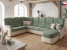 Fotogalerie Velká rohová sedací souprava Agáta ve tvaru U s relaxačním prvkem - výběr barvy