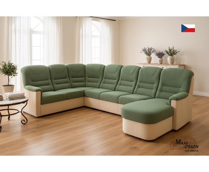 Fotogalerie Velká rohová sedací souprava Agáta ve tvaru U s relaxačním prvkem - výběr barvy