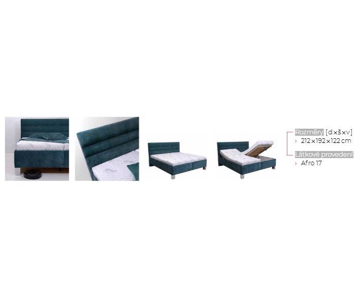 Fotogalerie Pohoda – postel Wendy 180x200 s matrací - čalouněná šedá