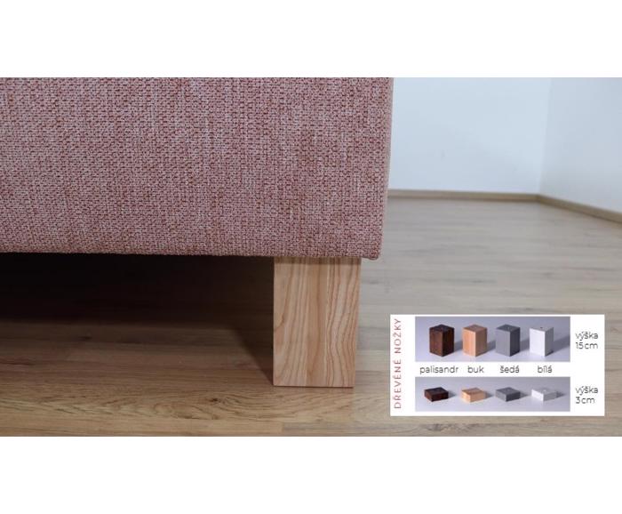 Fotogalerie Pohoda – postel Wendy 160x200 s polohovacími rošty - čalouněná starorůžová