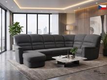 Fotogalerie Rohová sedací souprava Agáta ve tvaru U s relaxačním prvkem - výběr barvy