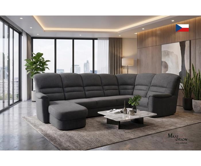 Fotogalerie Rohová sedací souprava Agáta ve tvaru U s relaxačním prvkem - výběr barvy