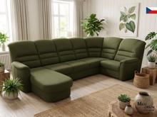 Fotogalerie Rohová sedací souprava Agáta ve tvaru U s relaxačním prvkem - výběr barvy