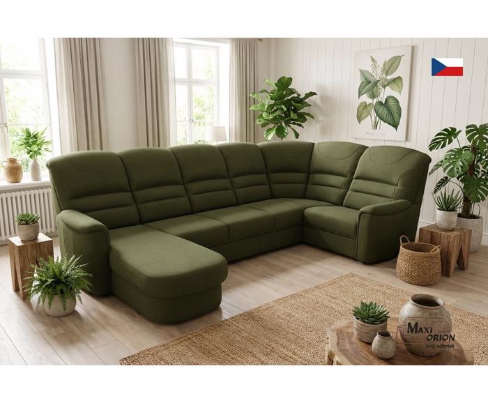 Fotogalerie Rohová sedací souprava Agáta ve tvaru U s relaxačním prvkem - výběr barvy