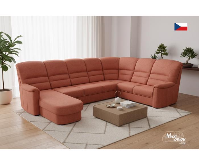 Fotogalerie Rohová sedací souprava Agáta ve tvaru U s relaxačním prvkem - výběr barvy