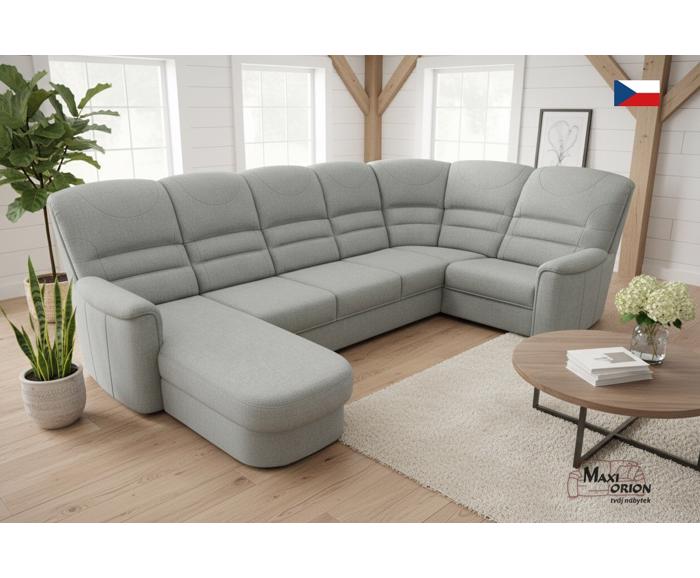 Fotogalerie Rohová sedací souprava Agáta ve tvaru U s relaxačním prvkem - výběr barvy