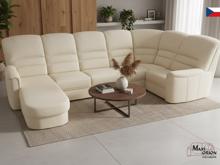 Fotogalerie Rohová sedací souprava Agáta ve tvaru U s relaxačním prvkem - výběr barvy