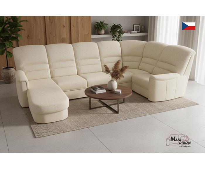 Fotogalerie Rohová sedací souprava Agáta ve tvaru U s relaxačním prvkem - výběr barvy