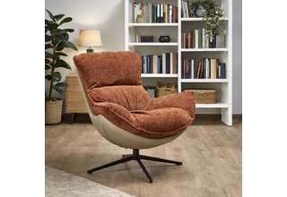 Designové křeslo Lobster – skořicová