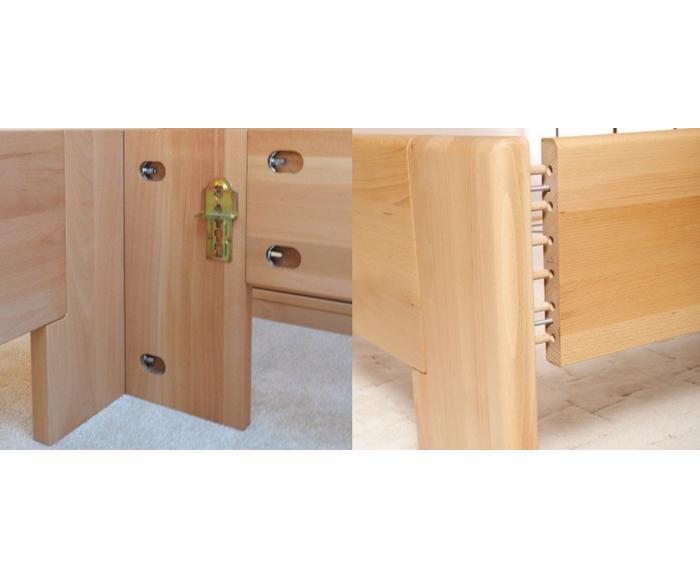 Fotogalerie Vysoká postel z masivu Kolacia Design Matrix 2 160/180x200 - výběr odstínů