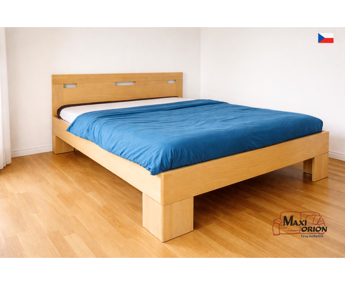 Fotogalerie Dvoulůžko z bukového masivu Kolacia Design Varezza 6 A 180/160x200 – výběr odstínů