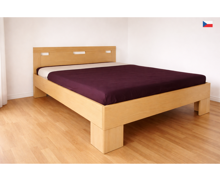 Fotogalerie Postel dvoulůžko z masivu Varezza 180x200 – masiv buk | český výrobce