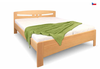 Manželská postel z  bukového masivu Eva 180 x 200 - olej č.1