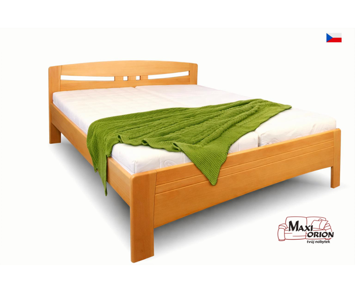 Fotogalerie Manželská postel z bukového masivu Kolacia Design Evita 6 180 x 200 cm - přírodní