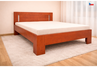 Manželská postel z masivu Hollywood 1 160/180x200 - výběr odstínů, lak a olej