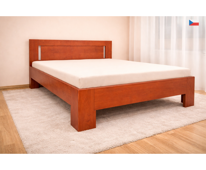 Fotogalerie Manželská postel z masivu Hollywood 1 160/180x200 - výběr odstínů, lak a olej