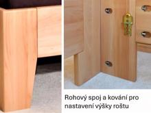 Fotogalerie Manželská postel z masivu Kolacia Design Kleopatra 1 160/180x200 - výběr odstínů