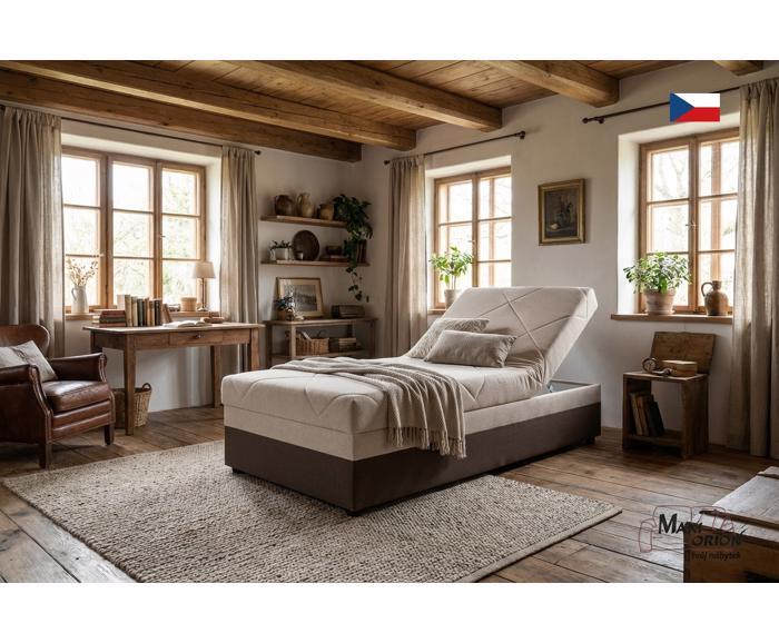 Fotogalerie Blanář - válenda s úložným prostorem, Evelína 90x200 - hnědá
