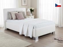 Fotogalerie Blanář – čalouněná postel Kelly s matrací 120×200 z umělé kůže (koženka) - bílá