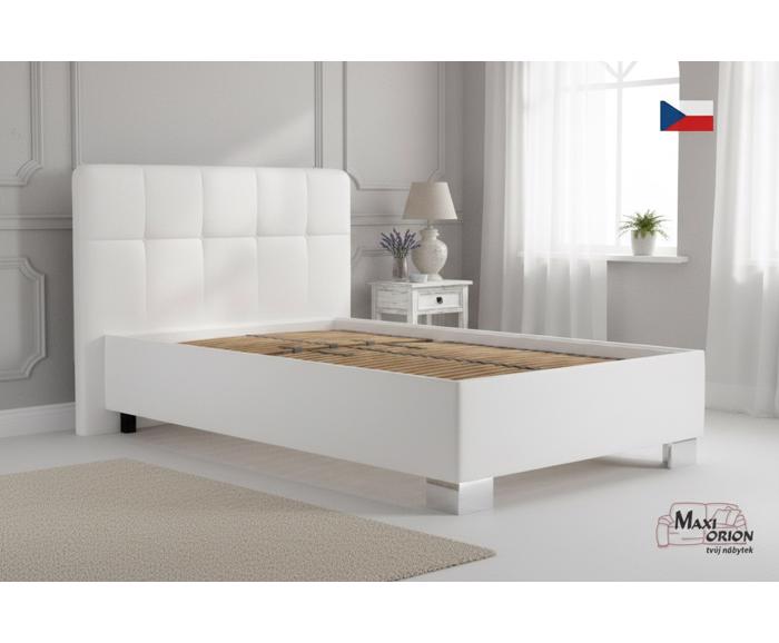 Fotogalerie Blanář – moderní čalouněná postel Kelly 120×200 z umělé kůže (koženka) - bílá