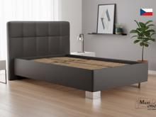Fotogalerie Blanář – moderní čalouněná postel Kelly 120×200 z umělé kůže (koženka) - tmavě šedá