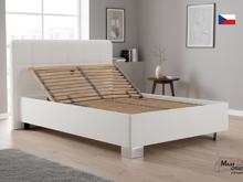 Fotogalerie Blanář – moderní čalouněná postel Kelly 140×200 z umělé kůže (koženka) - bílá