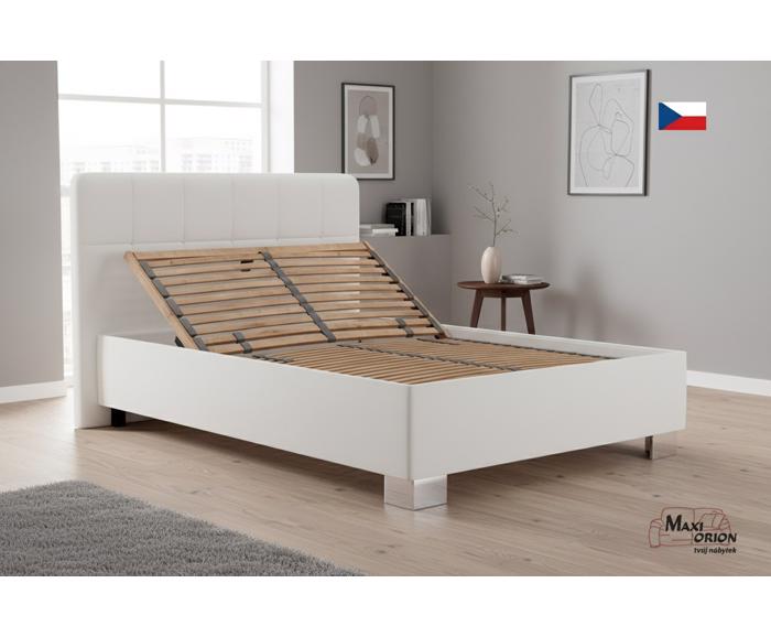 Fotogalerie Blanář – moderní čalouněná postel Kelly 140×200 z umělé kůže (koženka) - bílá