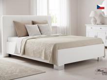 Fotogalerie Blanář – čalouněná postel Kelly s matrací 140×200 z umělé kůže (koženka) - bílá