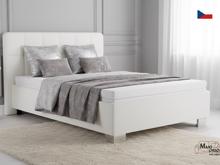 Fotogalerie Blanář – čalouněná postel Kelly s matrací 140×200 z umělé kůže (koženka) - bílá