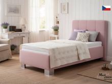 Fotogalerie Blanář - čalouněná postel Kelly s matrací 90x200 - starorůžová
