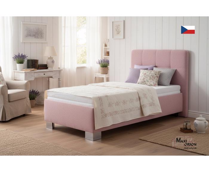 Fotogalerie Blanář - čalouněná postel Kelly s matrací 90x200 - starorůžová