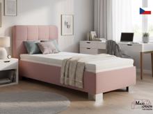 Fotogalerie Blanář - čalouněná postel Kelly s matrací 90x200 - starorůžová